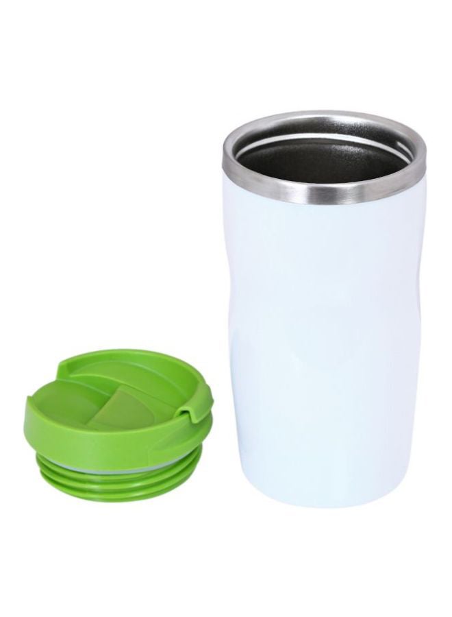 Nessan Stainless Steel Mug 280ml White/Green/Silver - Image 2
