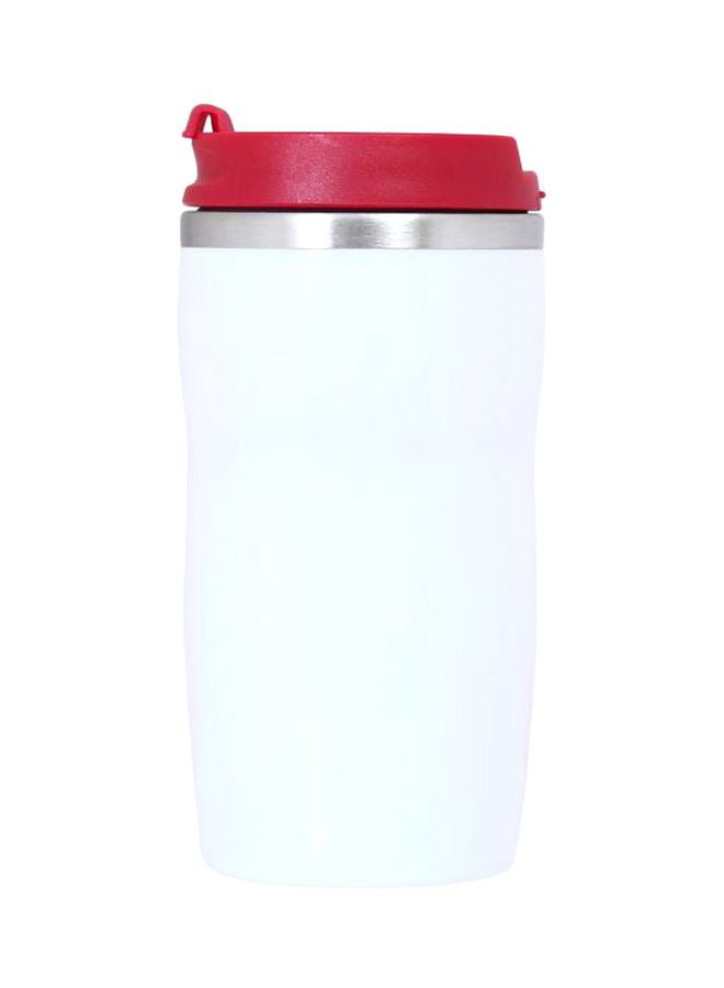 Nessan Stainless Steel Mug 280ml White/Red/Silver - Image 1