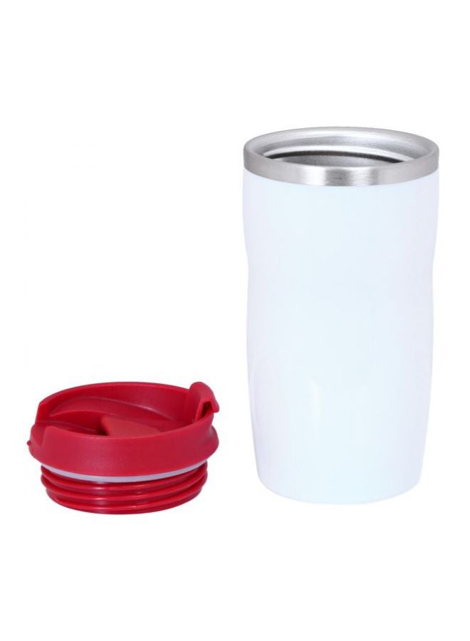 Nessan Stainless Steel Mug 280ml White/Red/Silver - Image 2