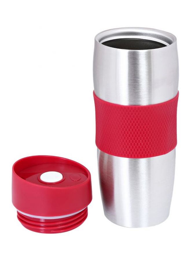 نيسان قدح مصنوع من الستانلس ستيل سعة 380 مل فضي / أحمر - Image 2