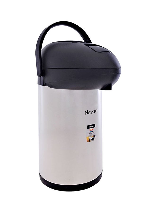 Nessan Insulated Pump Flask 3 L Silver/Black - Image 2