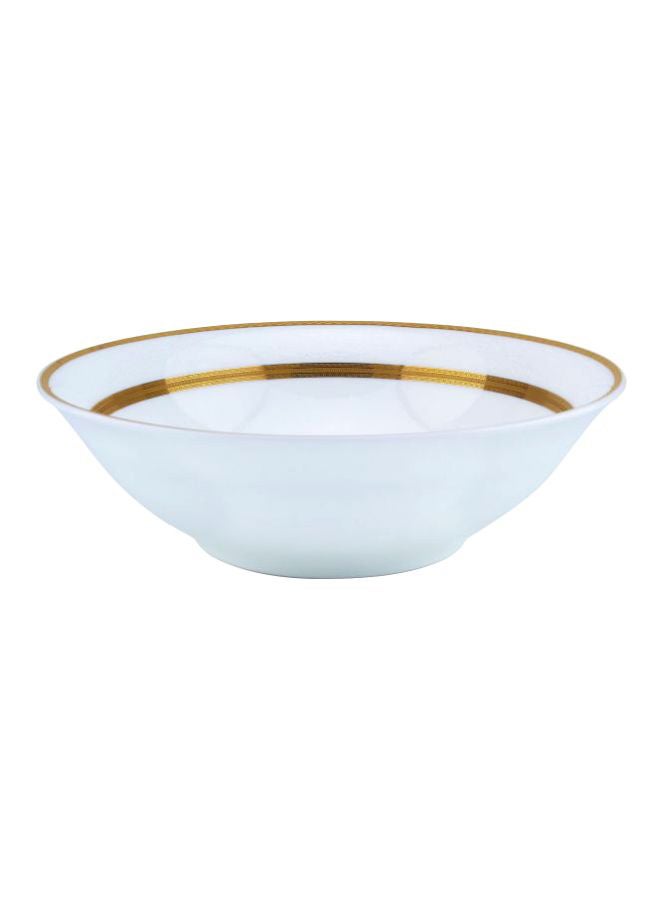 Shallow Porcelain Royal Bowl 15 cm White/Gold - Image 1