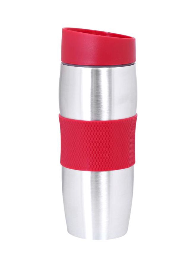 نيسان قدح مصنوع من الستانلس ستيل سعة 380 مل فضي / أحمر - Image 1