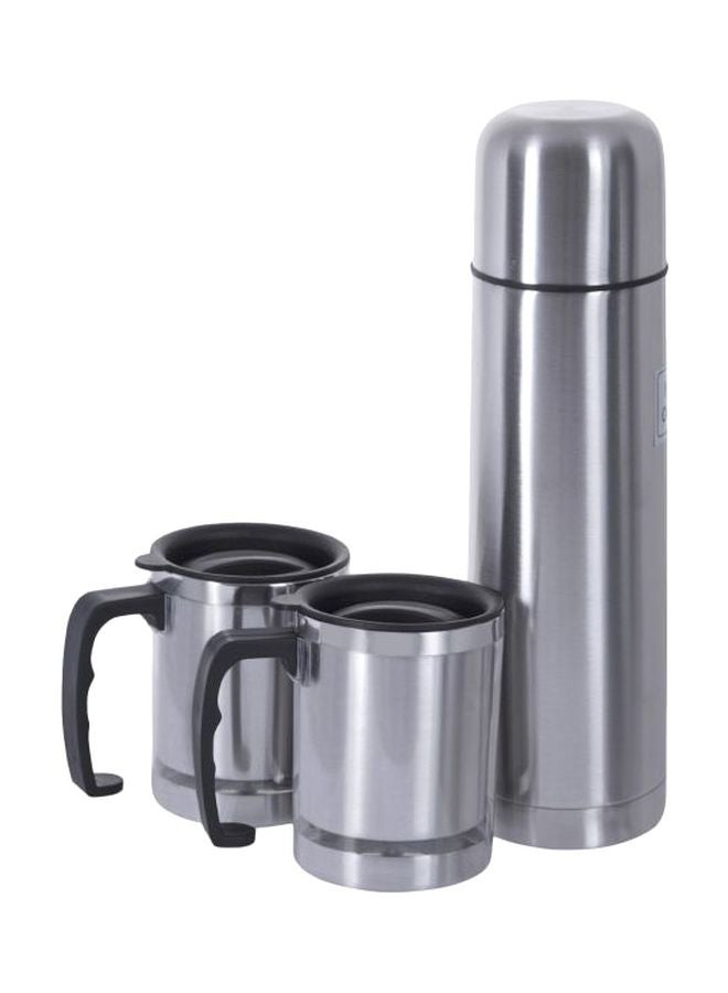Nessan 3-Piece Flask Set Silver - Image 1