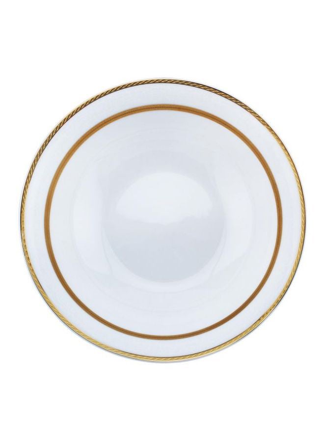 Shallow Porcelain Royal Bowl 15 cm White/Gold - Image 2