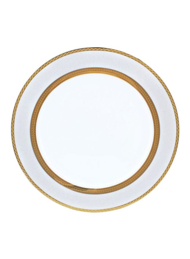 Shallow Royal Dinner Plate 27cm White/Gold - Image 1