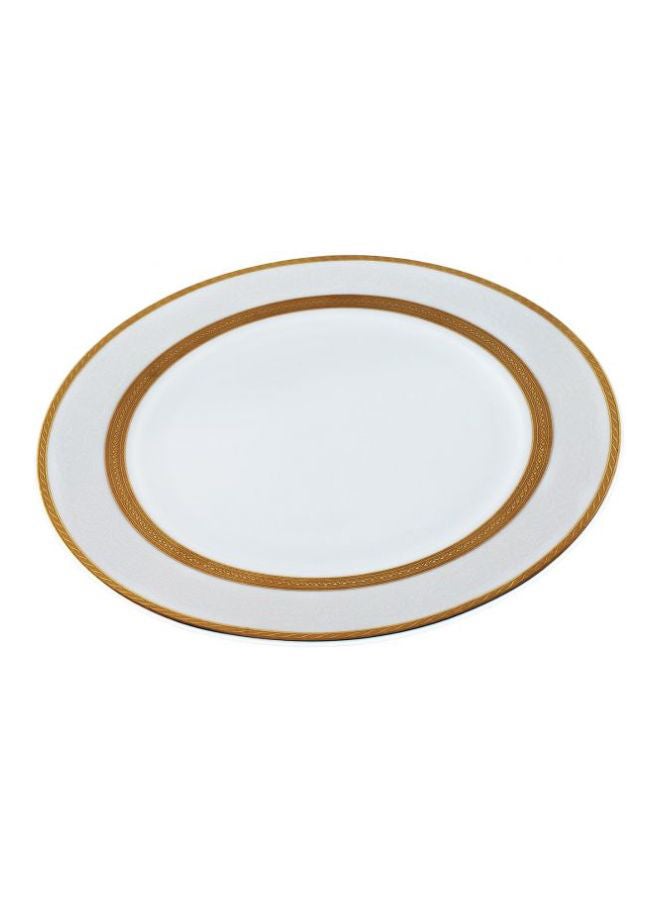 Shallow Sahara Dessert Plate 20cm White/Gold 20cm - Image 2