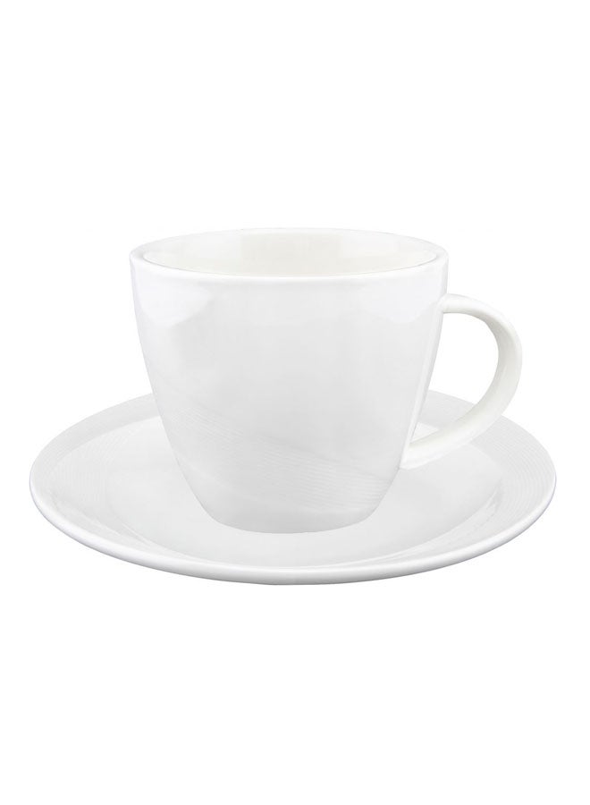 Shallow 2-Piece Tiffany Cup And Saucer Set 80 ml White - Image 1
