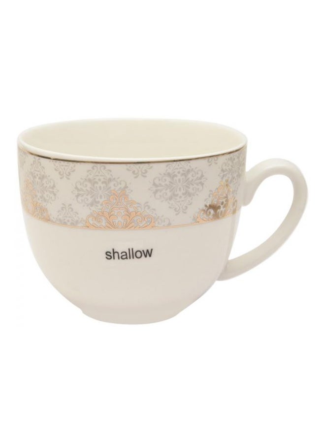 Shallow 12-Piece Cup And Saucer Set 220ml Off White - Image 3