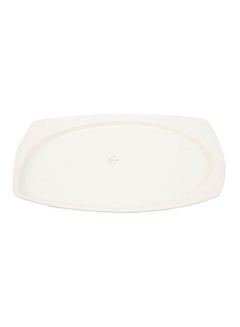 Shallow Porcelain Platter 14.5-Inch White 14.5inch  - Image 1