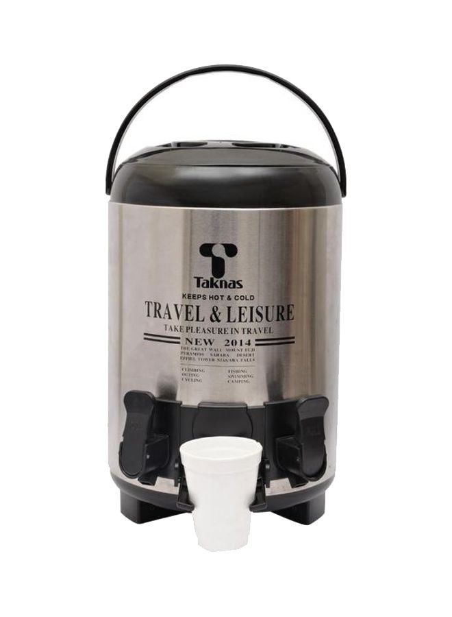 TAKNAS Stainless Steel Food And Beverage Storage With Tap 10L Black/Silver 