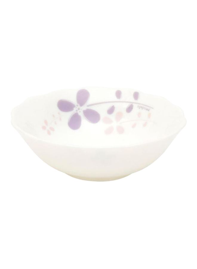 Tendance's Oval Dinner Bowl 10-Inch White/Purple