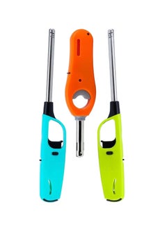 Generic 3-Piece Kitchen Gas Lighter Set Blue/Green/Orange 