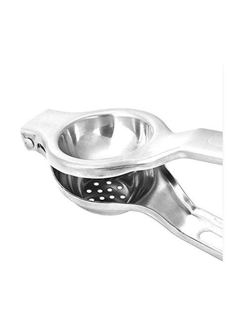 Stainless Steel Lemon Squeezer Silver 20.5x6.5cm