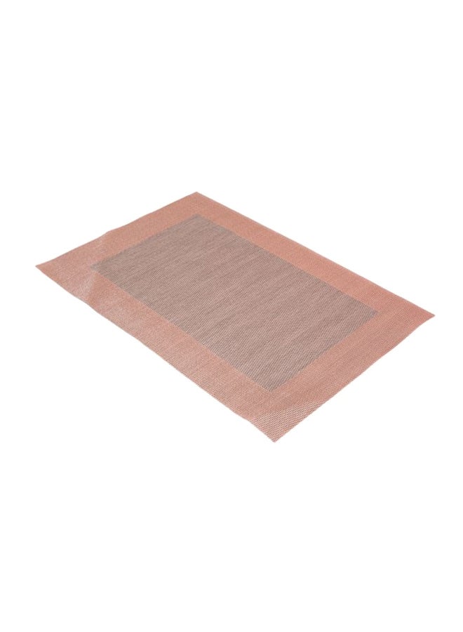 مفرش أطباق منسوج من فينيل البوليستر رمادي / بني 45x30سم
