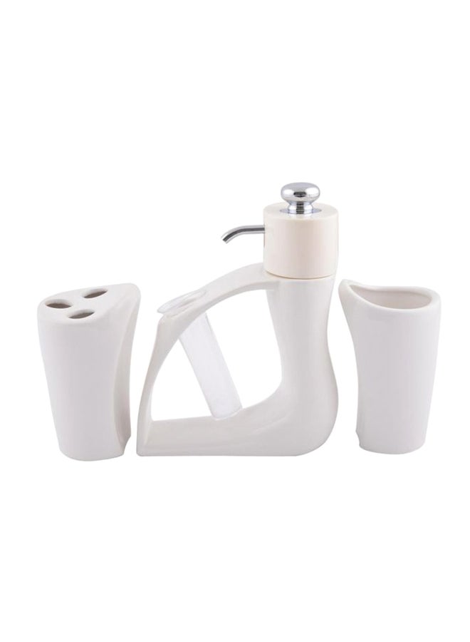 طقم حمّام مكون من 3 قطع أبيض  - Image 1