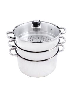 4-Piece Steamer With Lid 26 Cm Silver/Clear 26 Cm - v1550818141/N21165228A_1