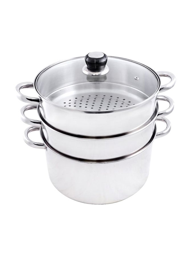 Wilson 4-Piece Steamer With Lid 26 Cm Silver/Clear 26 Cm 