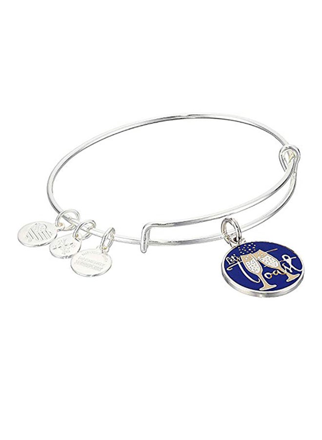 ALEX AND ANI Silver Plated Let's Toast Charm Bracelet  - Image 1