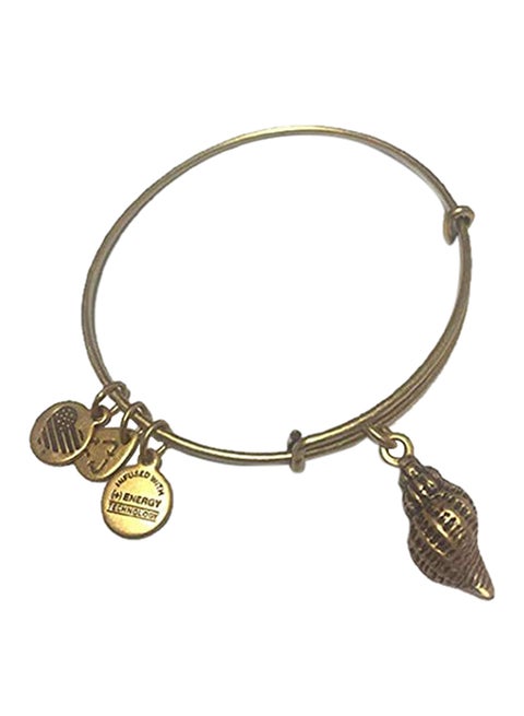 Conch Shell Rafaelian Gold Finish Charm Bracelet
