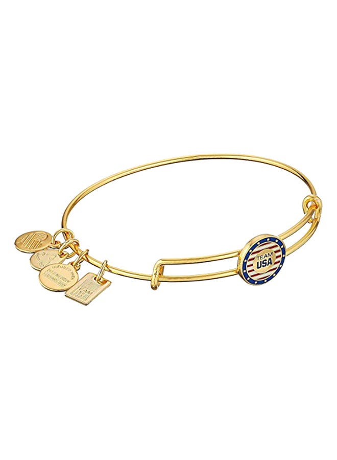 ALEX AND ANI Shiny Gold Finish Charm Bracelet 