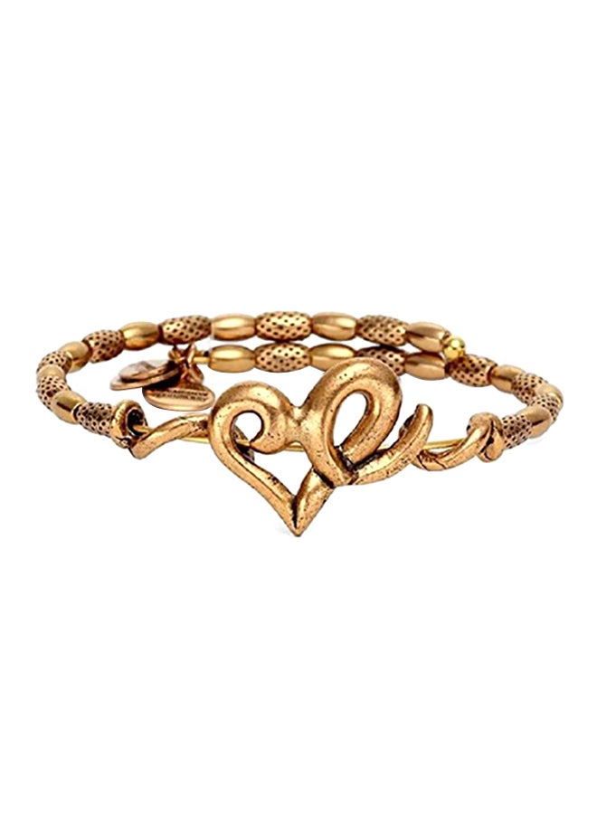 ALEX AND ANI Rafaelian Gold Finish Wrap Bracelet 