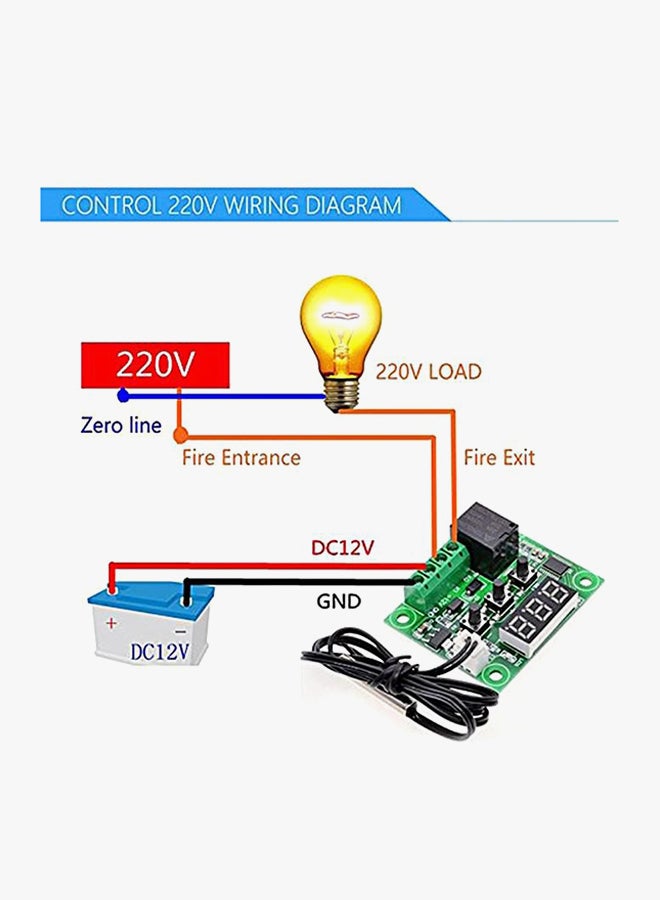 Digital Temperature Controller Multicolour 4.85 x 4.01 x 1.58centimeter - Image 5