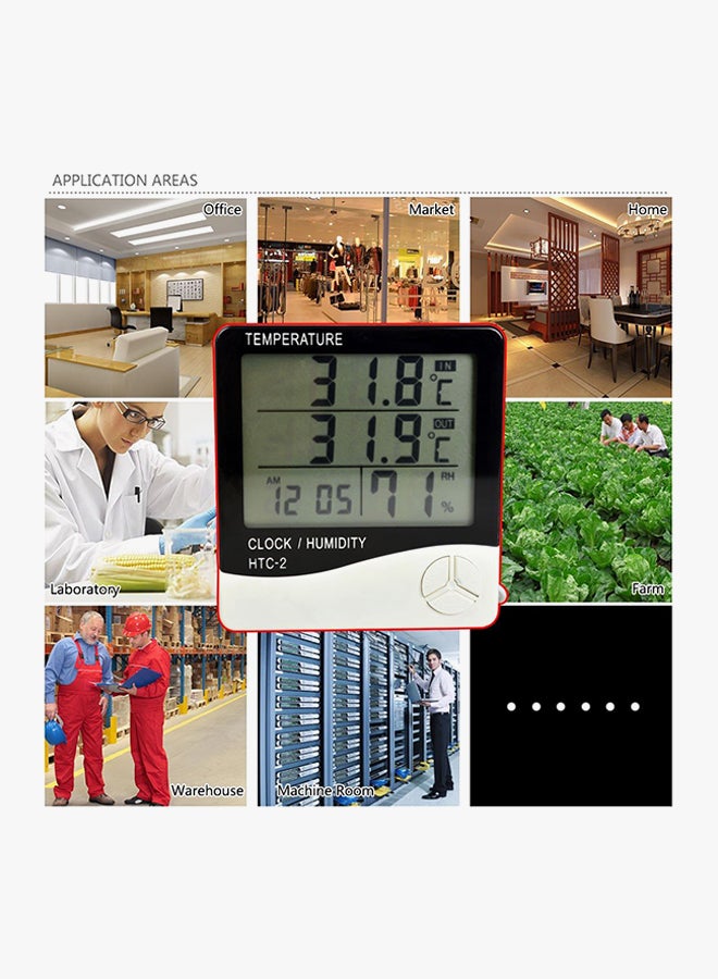 Generic Htc-1 Temp And Humidity White 10.5x9.8x2.4cm  - Image 3