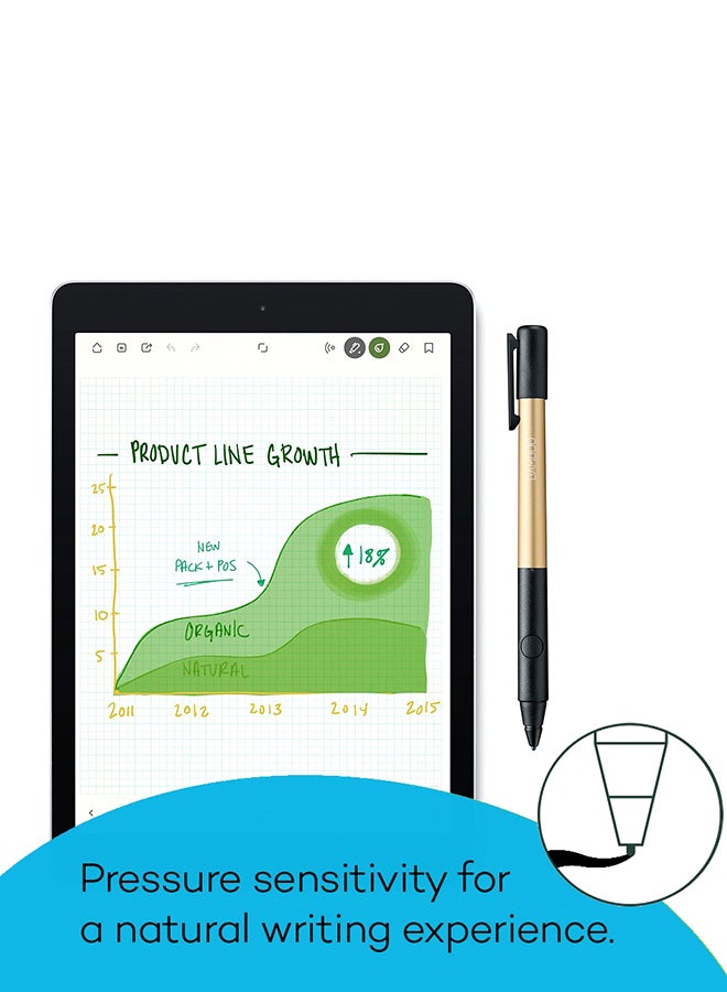 Wacom Bamboo Fineline 2 Tip Stylus For iPad Black/Gold - Image 2