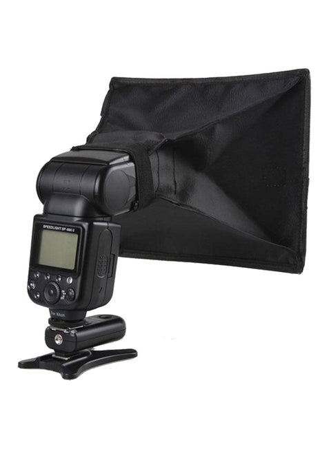 15Cm X 17Cm Foldable Diffuser Softbox For Flash Speedlite Black