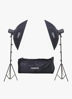 Coopic X-250 Photo Studio Strobe Flash Light Full Kit Black  - Image 3