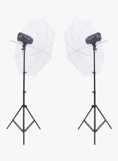 Coopic X-250 Photo Studio Strobe Flash Light Full Kit Black  - Image 2