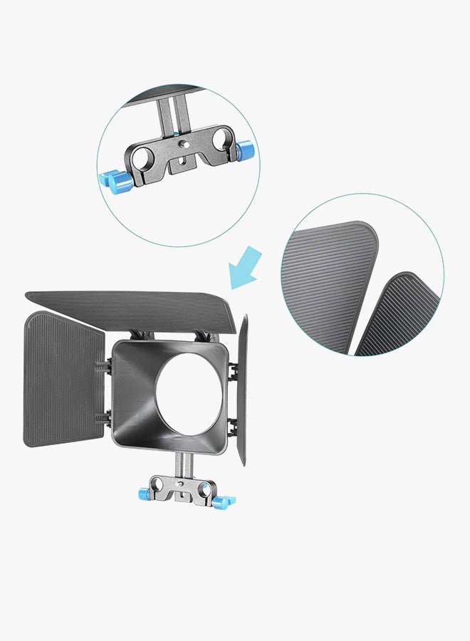 Coopic Rail Rods Matte Box Follow Focus Rig System For DSLR Camera Black - Image 2