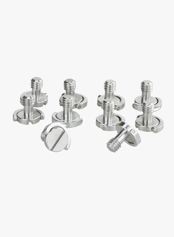Coopic Pack Of 10 20 D-Ring Stainless Steel Mounting Screw For Camera Tripod Silver  - Image 2