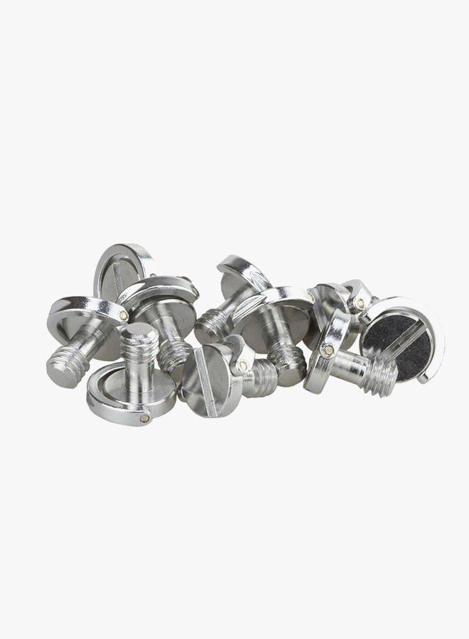 Coopic Pack Of 10 20 D-Ring Stainless Steel Mounting Screw For Camera Tripod Silver  - Image 3
