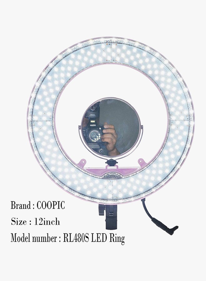 كوبيك حلقة إضاءة LED Smd لتصوير الفيديو بدرجة حرارة لونية 5500 كلفن وإضاءة قابلة للخفض وردي - Image 2