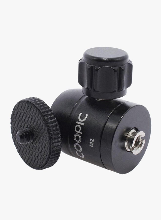 Coopic Adjustable Mini Ball Head Tripod Mount Head Black - Image 2