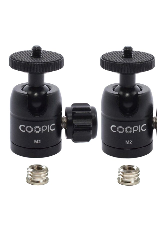 Coopic Adjustable Mini Ball Head Tripod Mount Head Black - Image 1