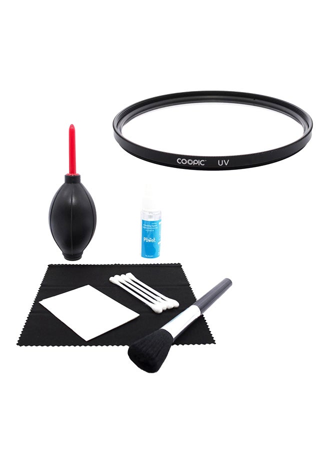 Coopic 7-Piece Cubic Lens Protective DSLR Camera Filter With Cleaning Kit Black - Image 1