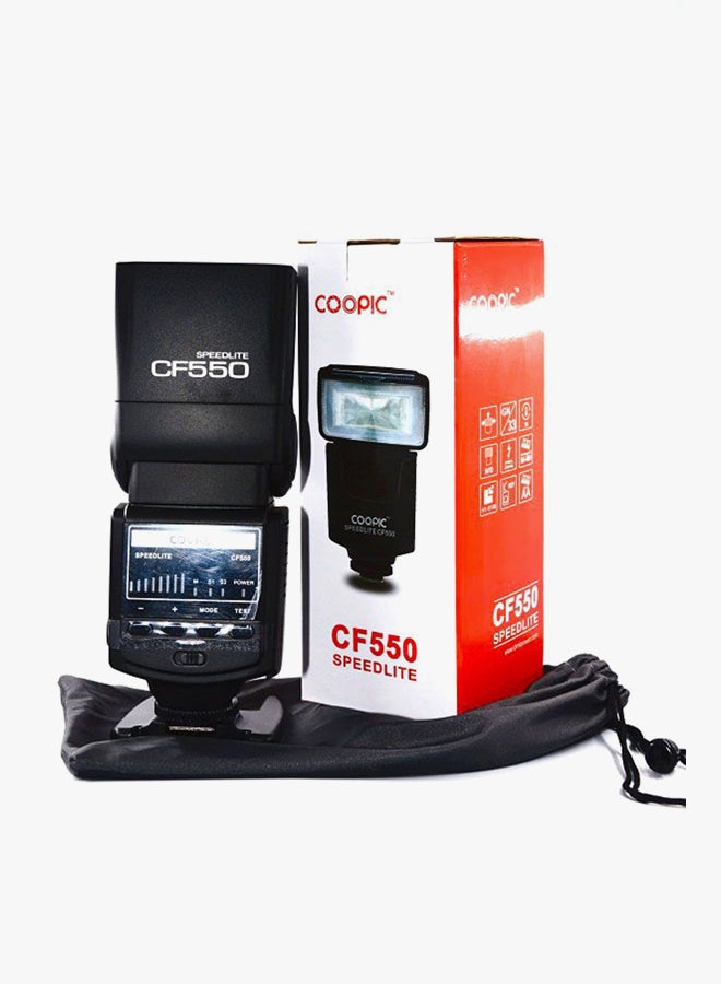 Coopic CF550 Flash For All Nikon And Canon DSLR Cameras Black  - Image 3
