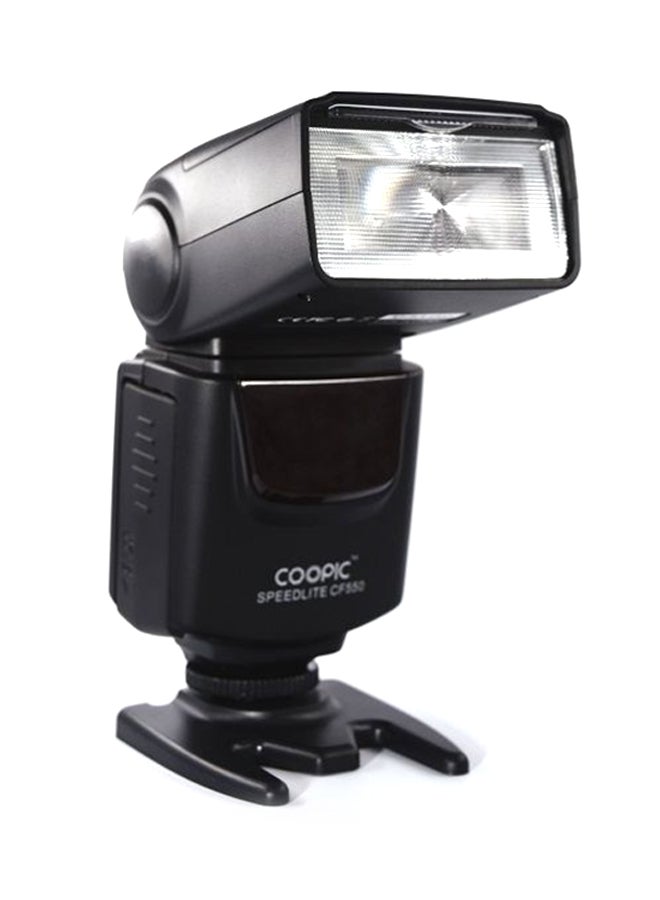 Coopic CF550 Flash For All Nikon And Canon DSLR Cameras Black  - Image 1