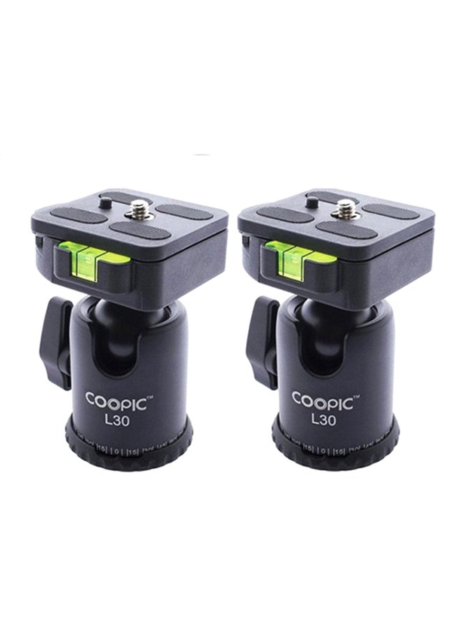 Coopic 2-Piece L30 Camera Video Tripod Ball Head Kit Black - Image 1