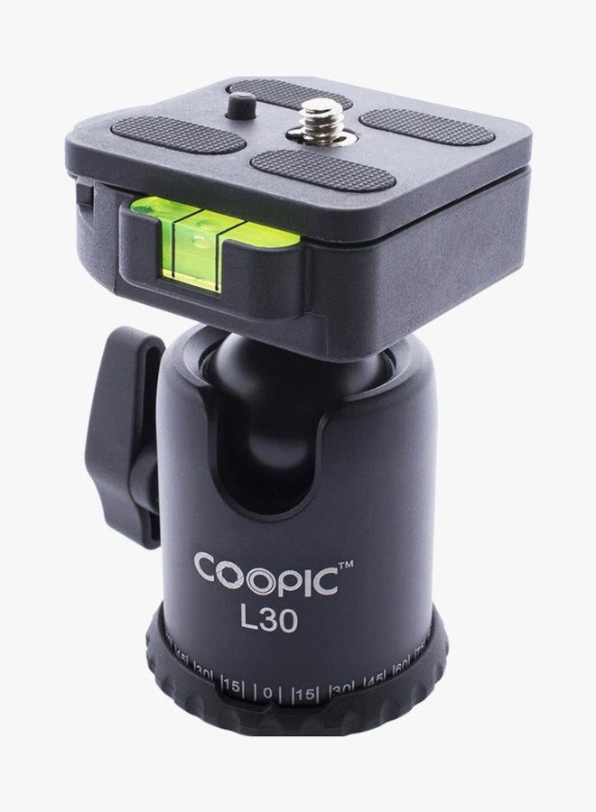 Coopic 2-Piece L30 Camera Video Tripod Ball Head Kit Black - Image 2