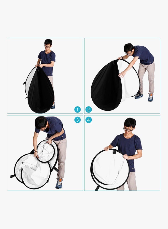 كوبيك - لوحة خلفية مزدوجة الجوانب مع حقيبة حمل أسود/ أبيض - Image 1