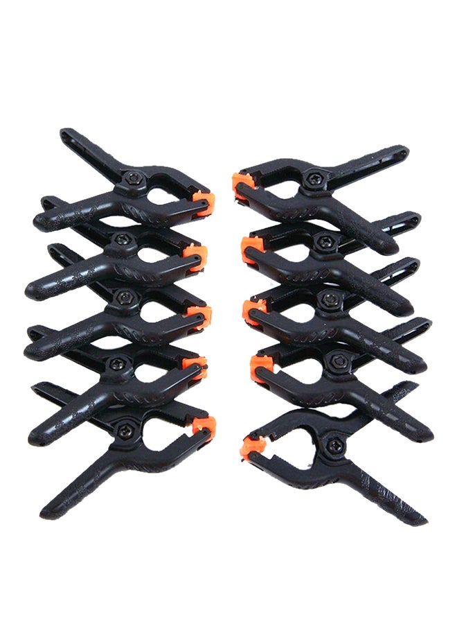 Coopic 10-Piece Photography Studio Backdrop Clamp Set Black  - Image 1