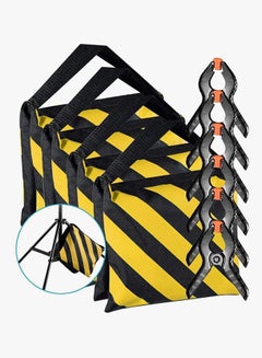 Coopic Pack Of 4  Heavy Duty Sandbag Black/Yellow  - Image 2