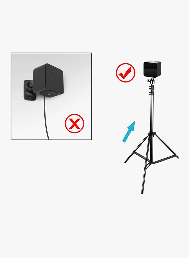 كوبيك حامل مصباح قابل للتعديل أسود - Image 3