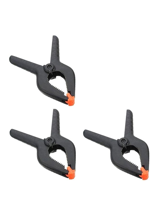 Coopic 3-Piece Muslin Backdrop Clamp Clip Set Black - Image 1