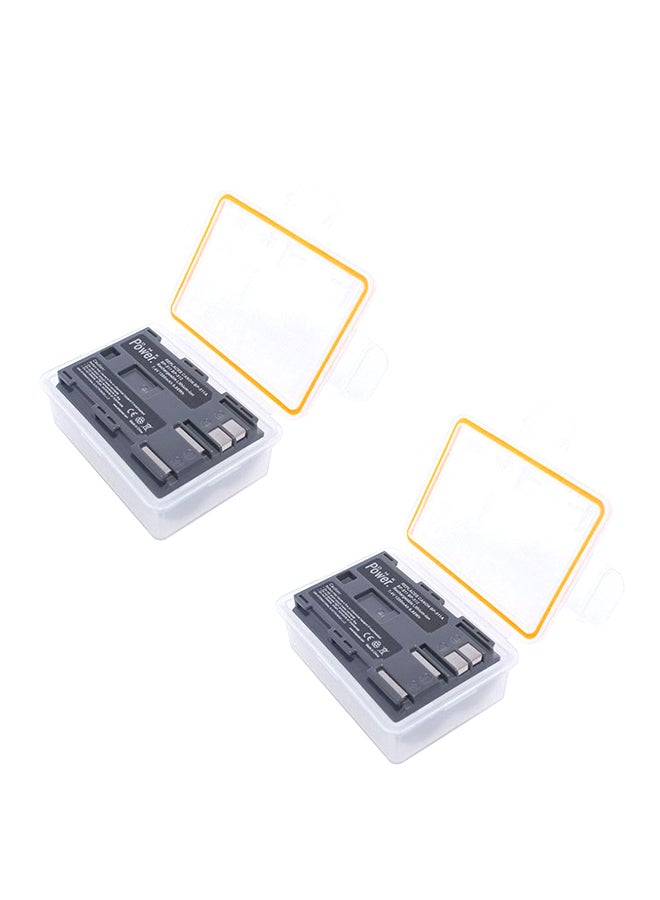 دي أم كي مجموعة مكونة من بطاريتين مع حافظات أسود/أبيض - Image 1