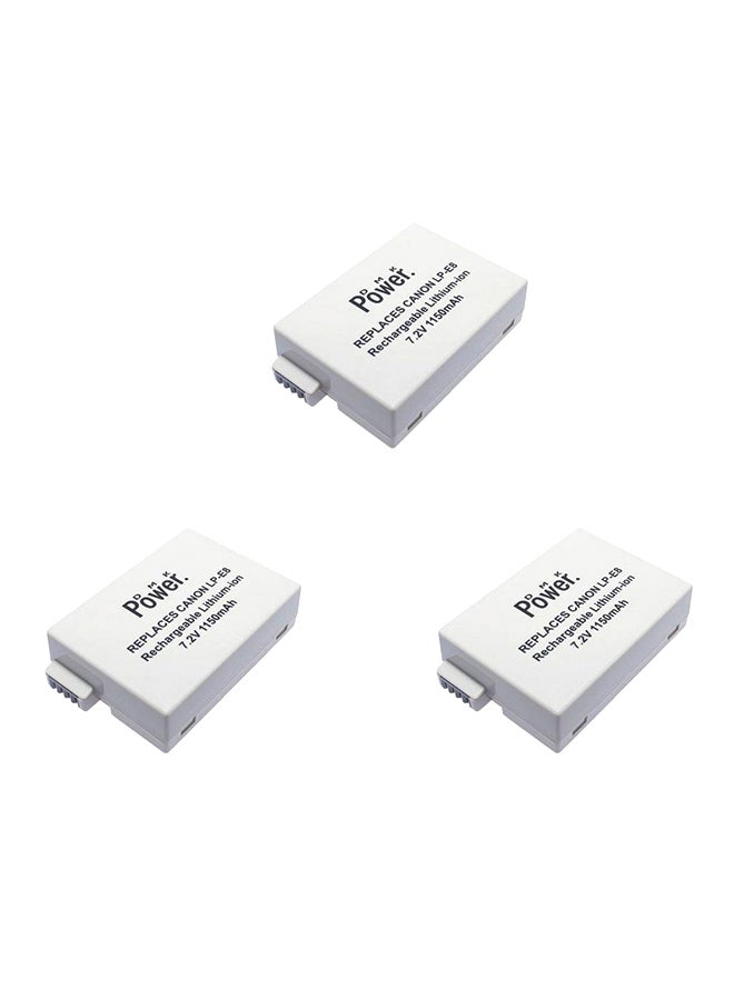 دي أم كي عبوة من 3-بطاريات أبيض - Image 1